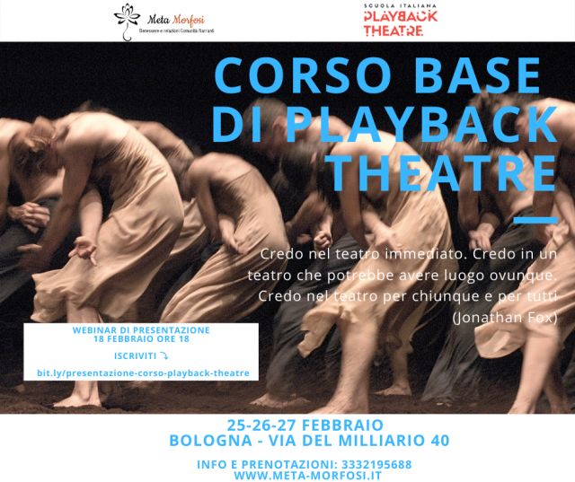 A febbraio a Bologna parte il nuovo corso base di Playback Theatre